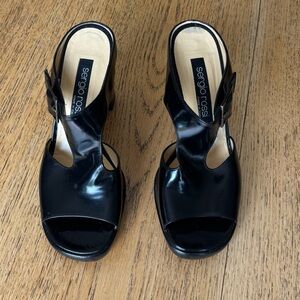 Sergio Rossi Black Patent Leather Heels
